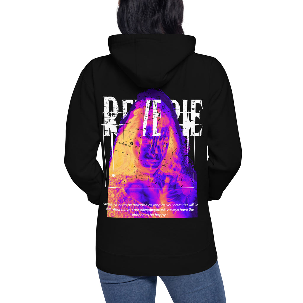 The Will to Live Hoodie by Vowmourn, back view